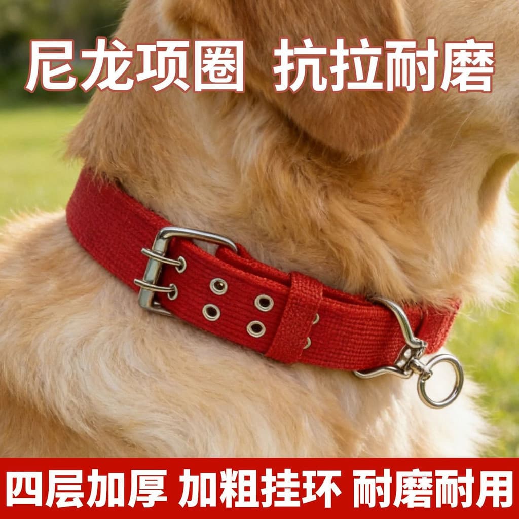 Coleira para cachorro, coleira de tamanho médio, coleira para cachorro pequeno, Samoyed, Golden Retriever, broca ajustáv