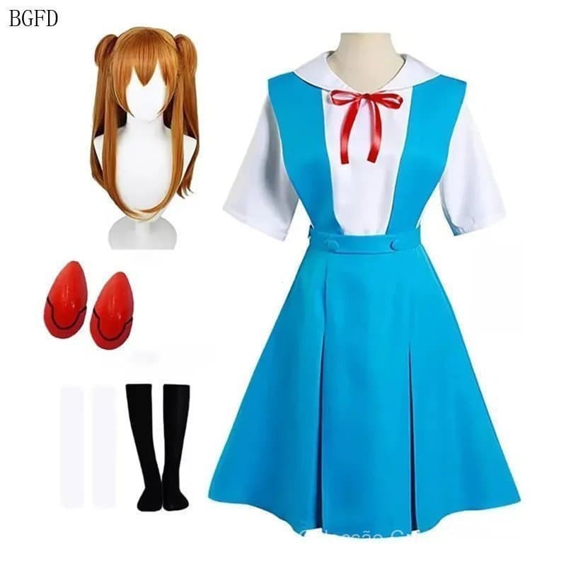 Fantasia de Cosplay de King Ayanami Asuka Langley Soryu para Halloween TFDA G1EB PZ2A QNDR