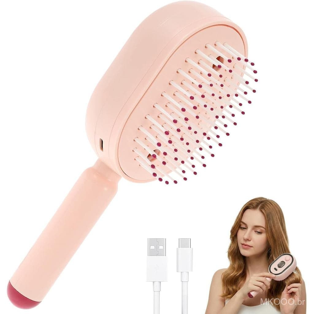 Escova Elétrica Mr. Electric, 300 mAh, 3 em 1, escova elétrica com spray e almofada de ar, pente desembaraçador de cabel