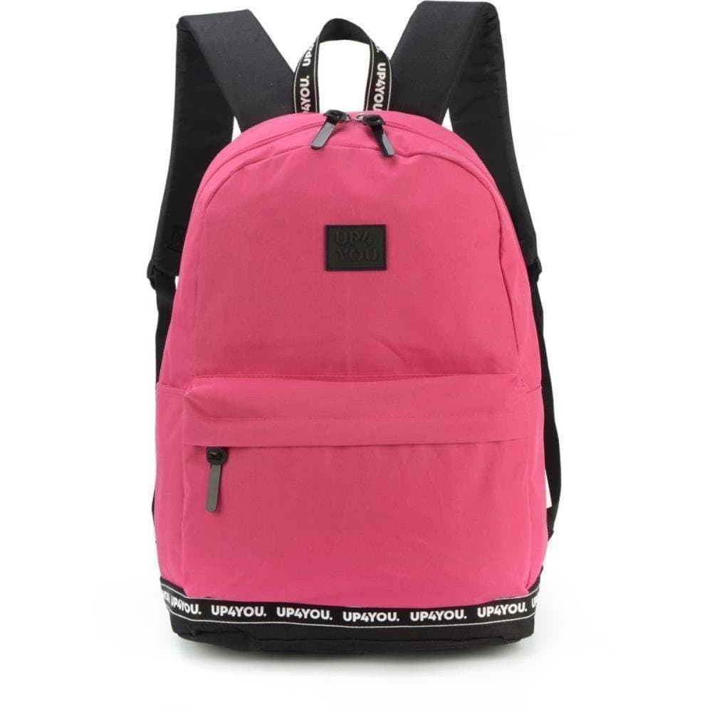 Mochila Up4you G Pink e Preto Luxcel Poliéster Resistente