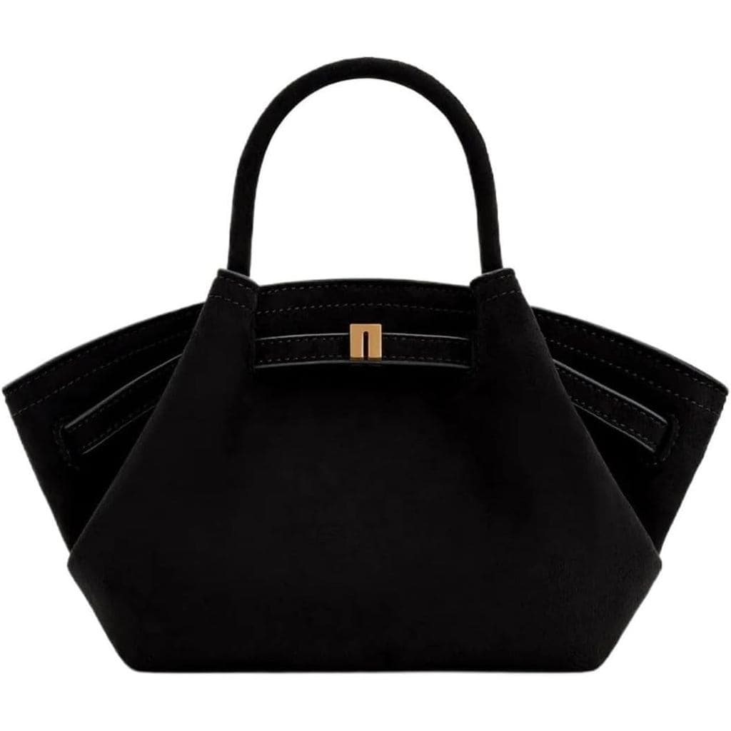 Bolsa de Mão Feminina de Camurça Sintética, Estilo Hobo, Bolsa de Ombro Vintage Feminina, Ideal para Escritório e Viagen