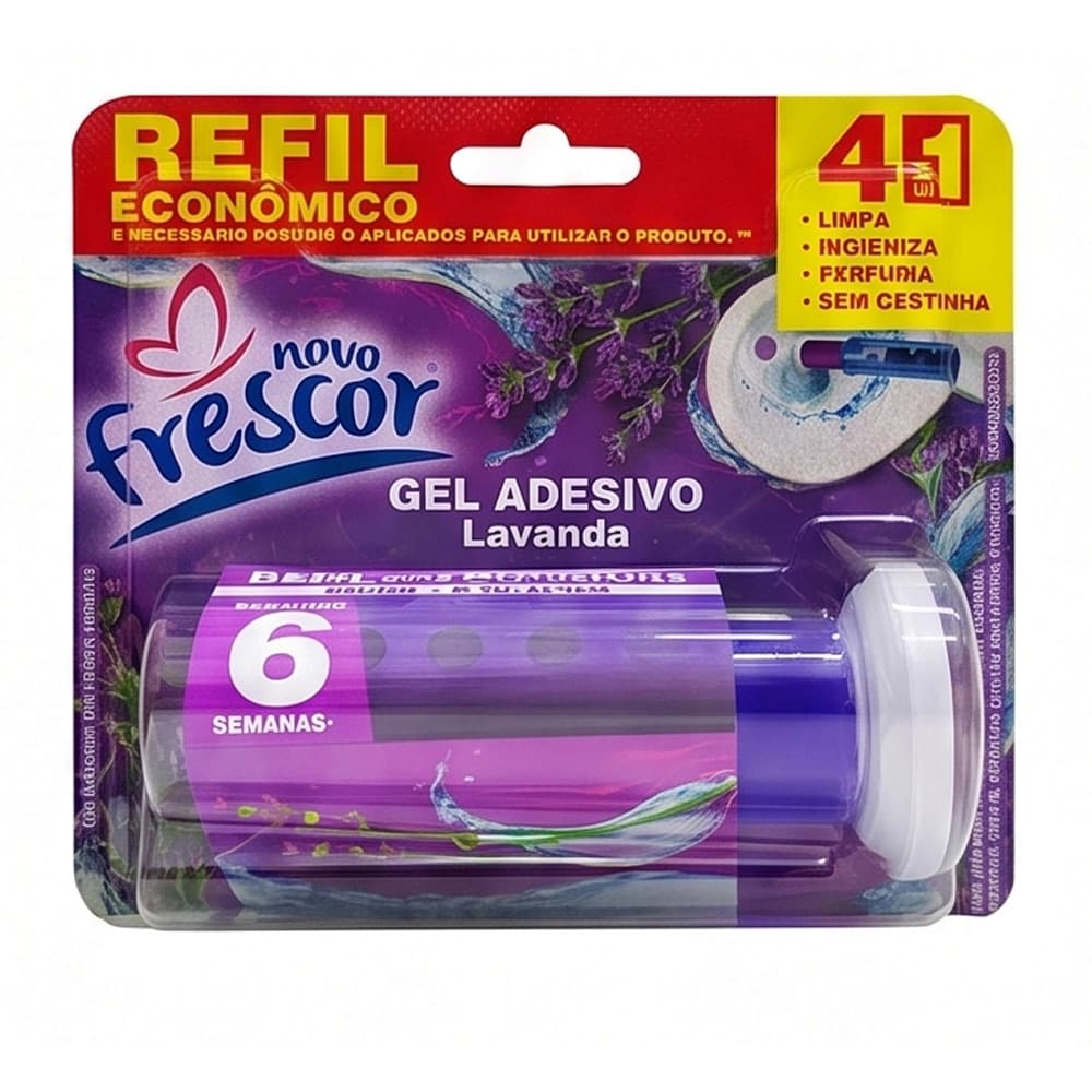 Refil Gel Adesivo Vaso Sanitário Novo Frescor Lavanda 38g