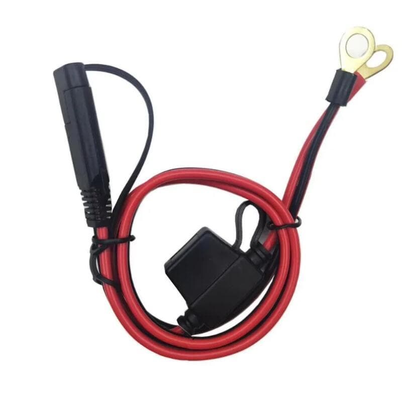 Chicote Terminal SAE Para O Ring Com Fusível 10A 18AWG 60CM Bateria Cabo De Extensão Painel Solar Motocicleta Carro RV