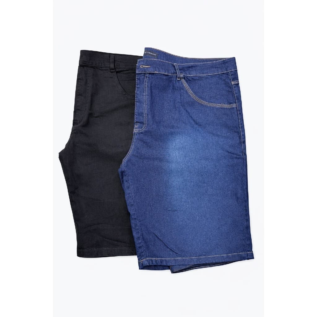 KIT1\2\3Bermuda Jeans Masculina Plus Size do 50 ao 56 Confortável Casual Tamanhos Grandes