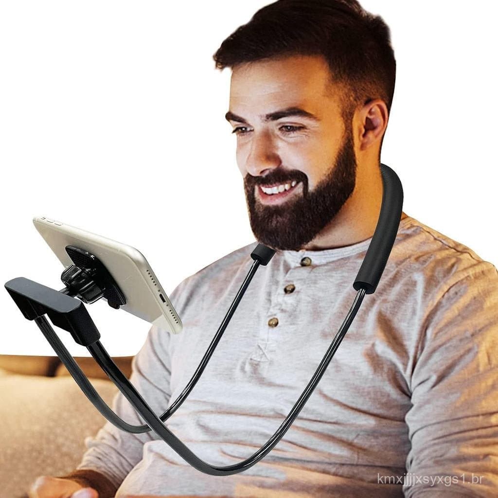 Suporte de Telefone para Cama, Versão Aprimorada do Suporte de Telefone para Pescoço, Suporte de Telefone Preguiçoso com