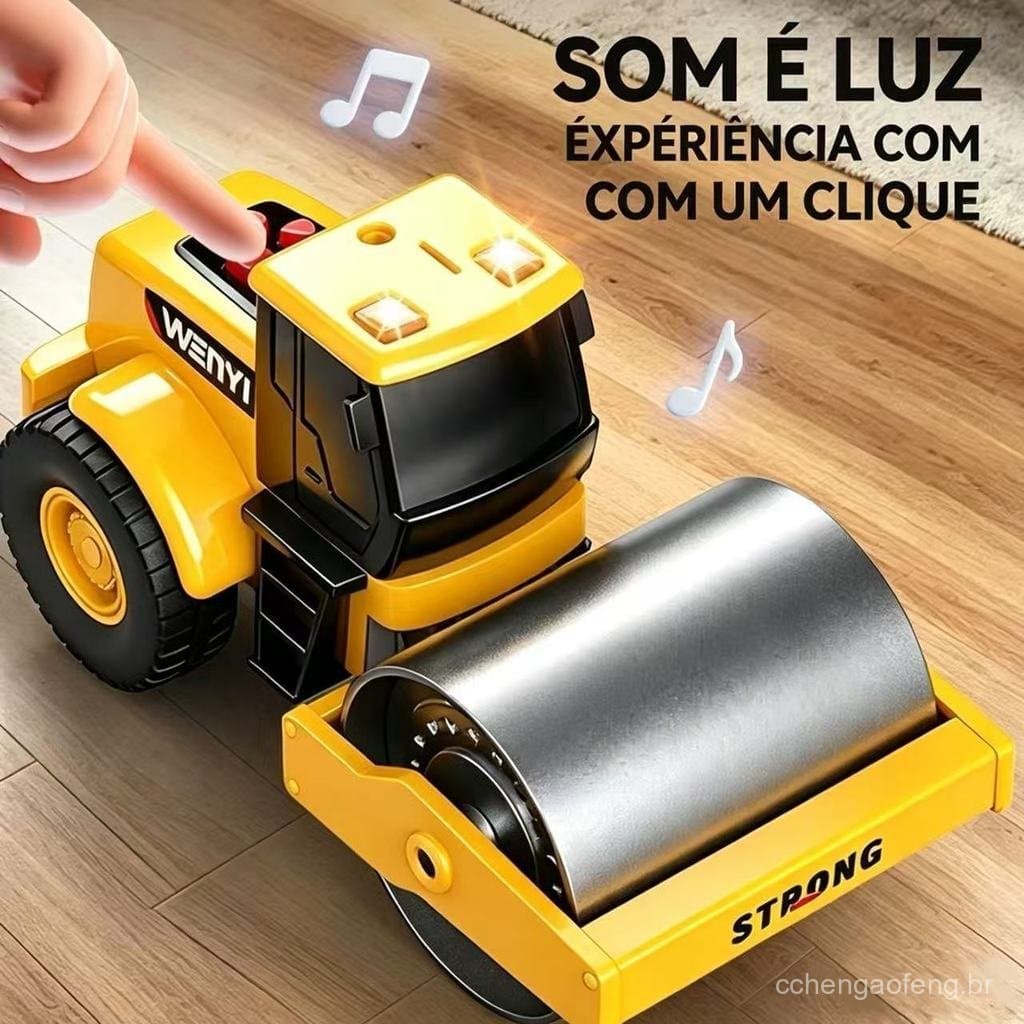 Conjunto De Variedades De Caminhões De Construção Inercial Com Luzes E Som , Máquinas Seguras Para Crianças , Miniatura