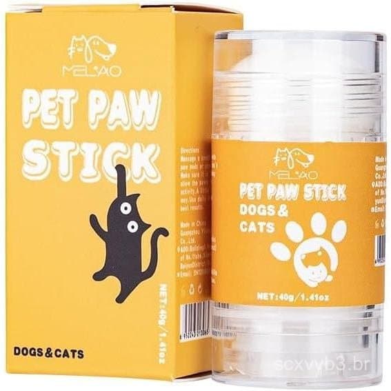 Bálsamo em Bastão para Patas e Nariz de Cães e Gatos, Fácil de Engolir, Manteiga para Patas Segura para Lamber c