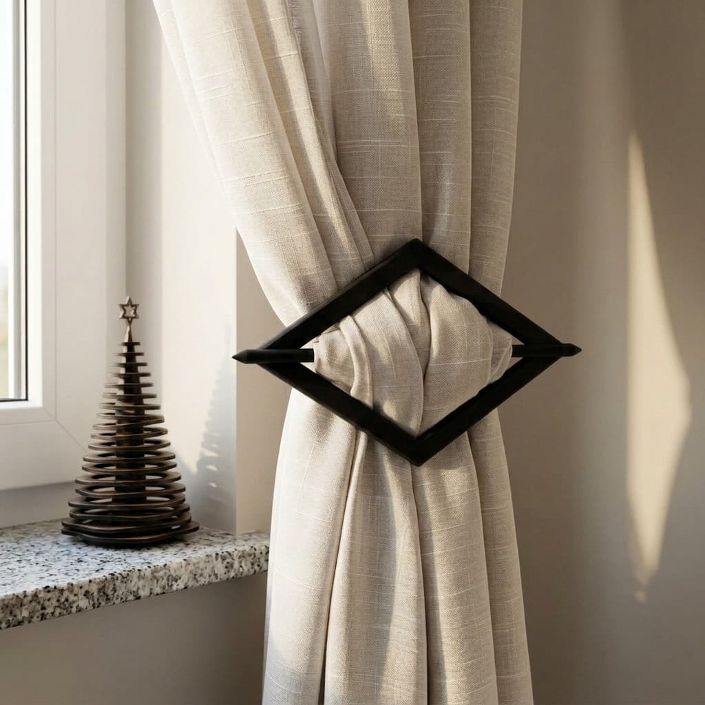Kit Presilha Prendedor de Cortina Fivela Abraçadeira Decorativa Acessório para Sala, Quarto, Escritório