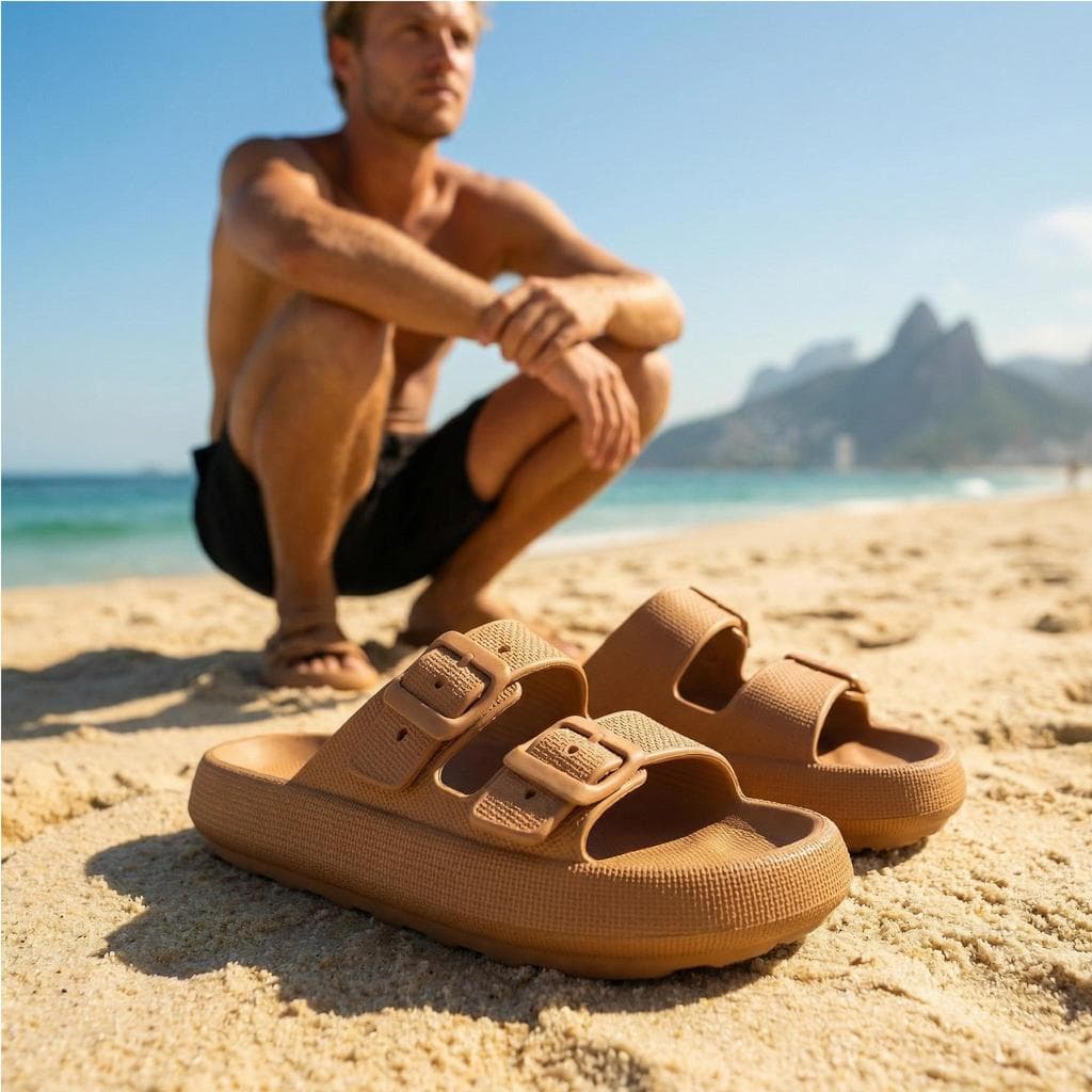 Chinelo Birken Masculino E Feminino Slide Duas Alças Macio
