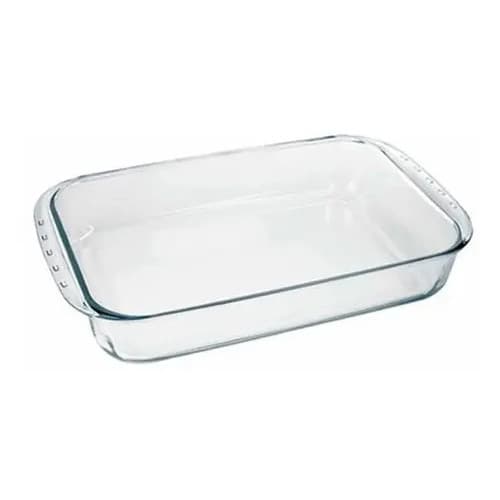 Assadeira Lasanheira Retangular Marinex 5l Sem Tampa - Vidro Transparente