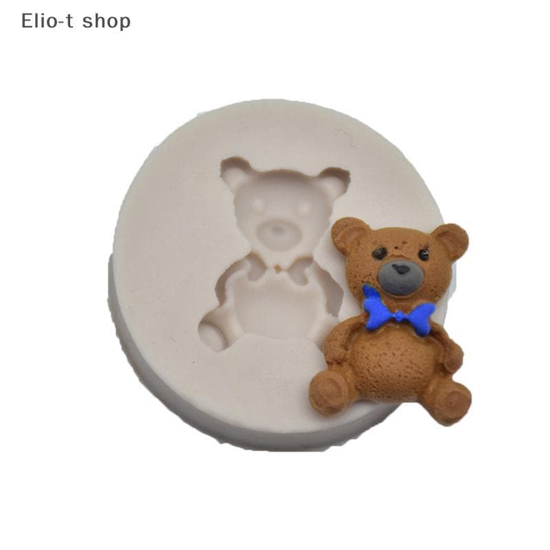 Elio-t 1pcs Urso Silicone Molde Mini Fondant Ferramentas De Decoração De Bolo De Chocolate COD