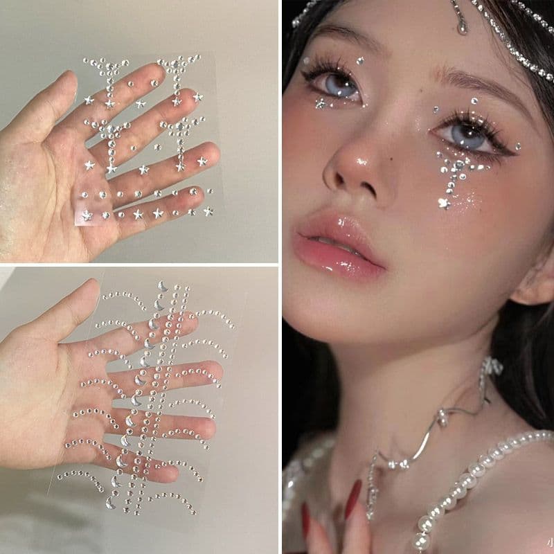 Adesivo Facial acessórios maquiagem dos olhos brilhante diamante lágrima diamante adesivo diamante concerto