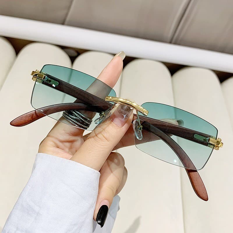 Novos Óculos De Sol Protetores Solares Personalizados Com Borda Cortada Sem Moldura , Elegantes E Versáteis Para Pernas