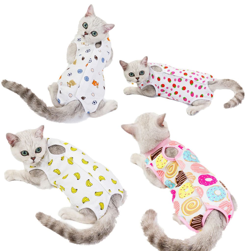 Roupa de esterilização para gatos, roupa pós-parto para gatos, colete para gatos de primavera e verão, roupa de desmame