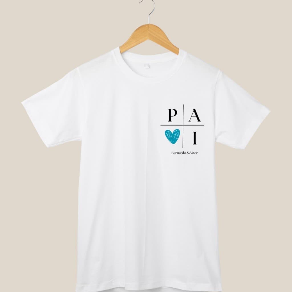 Camiseta Pai ou Avô Personalizada Presente Dia dos Pais  Nome dos Filhos