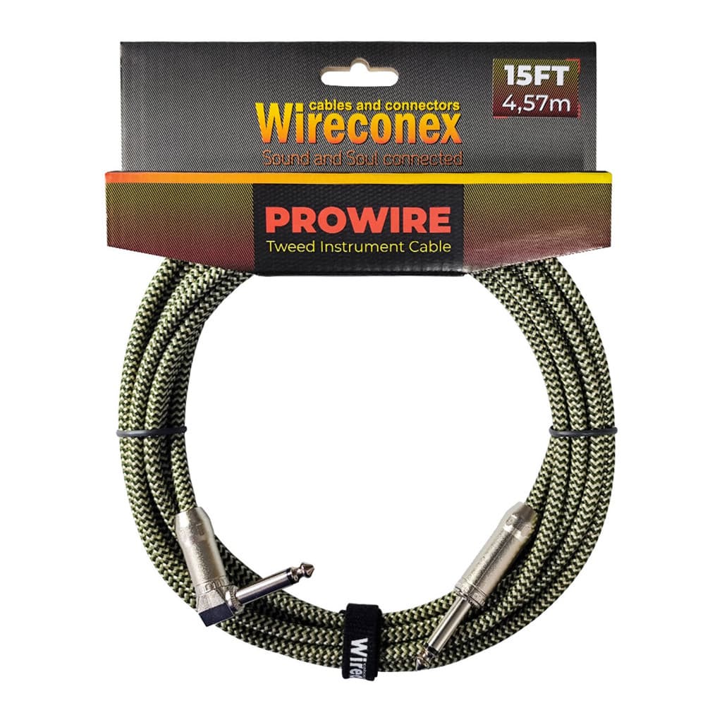 Cabo P10 Prowire Em L Tweed Dourado/verde 6,10m Wireconex