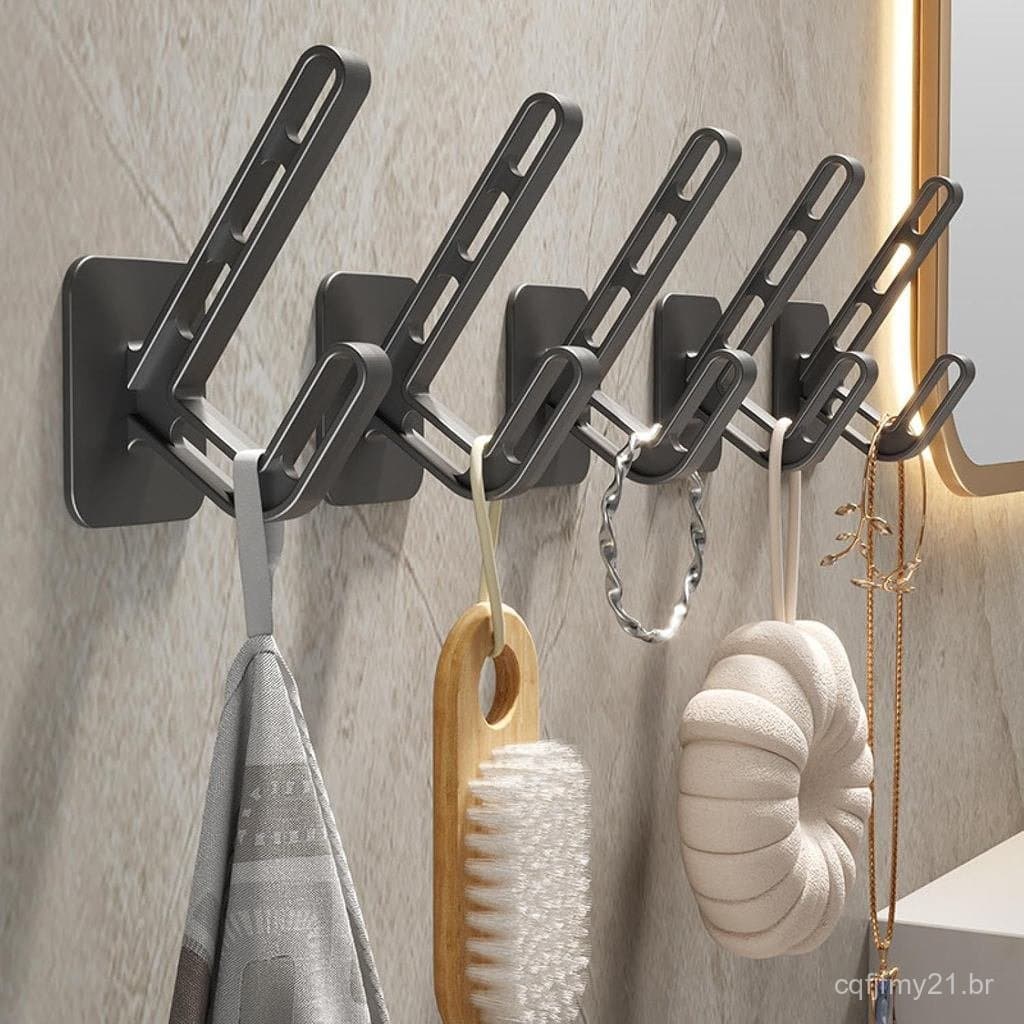 Gancho Adesivo de Plástico Sem Furos, Gancho Adesivo para Trás da Porta, Pequeno Gancho para Cozinha e Banheiro