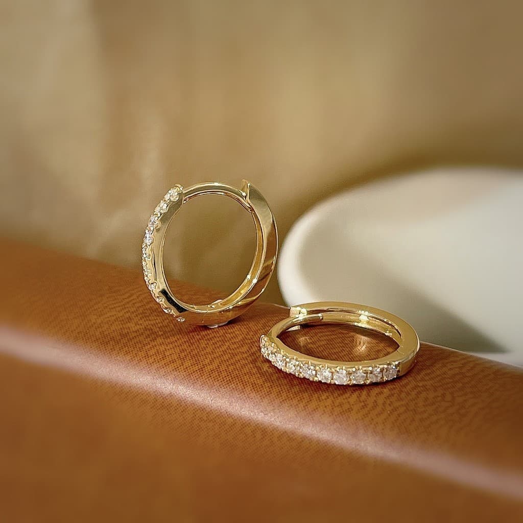 Brincos femininos de diamante de fileira única com agulha de prata esterlina S925