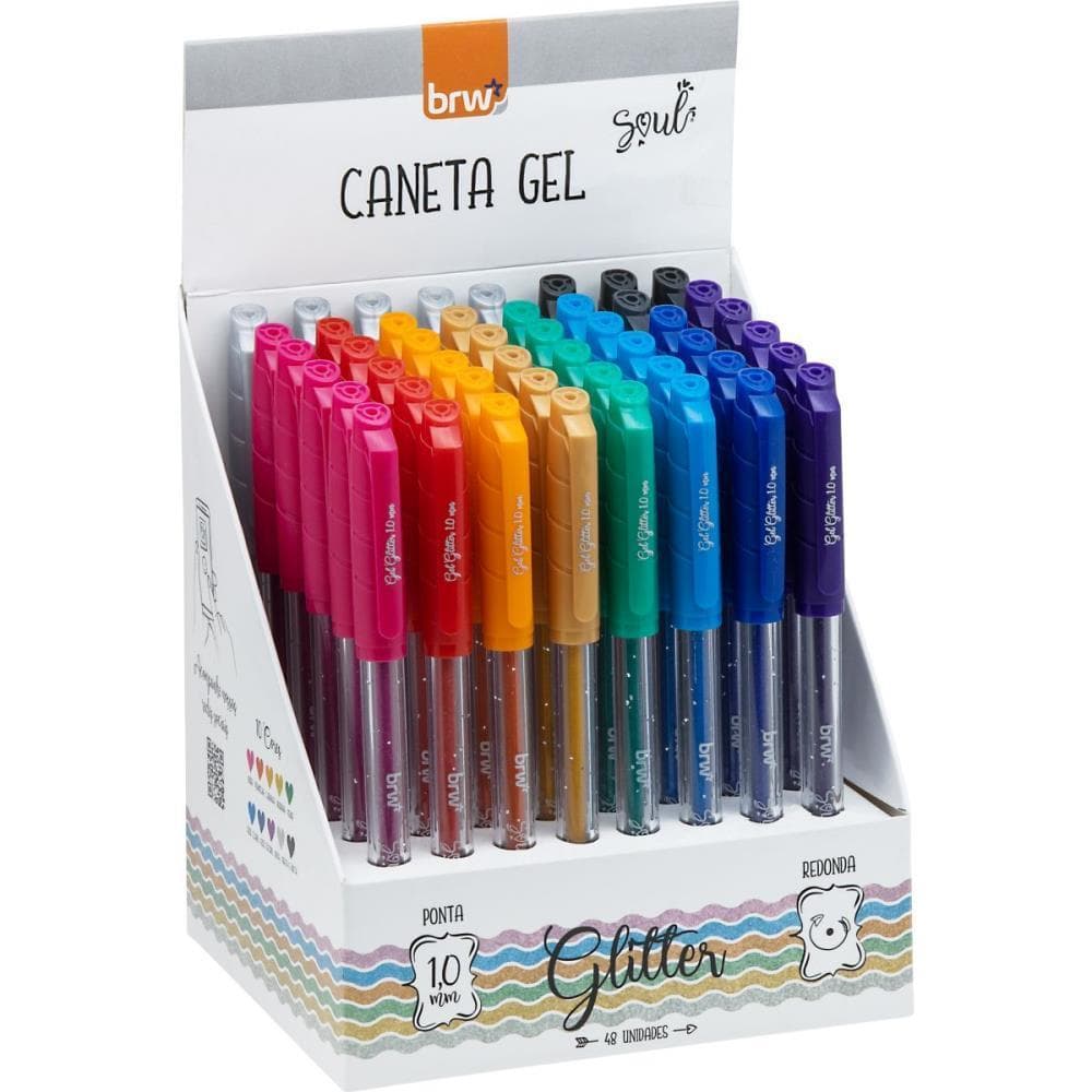 Caneta GEL Glitter 1.0MM Cores Sortidas