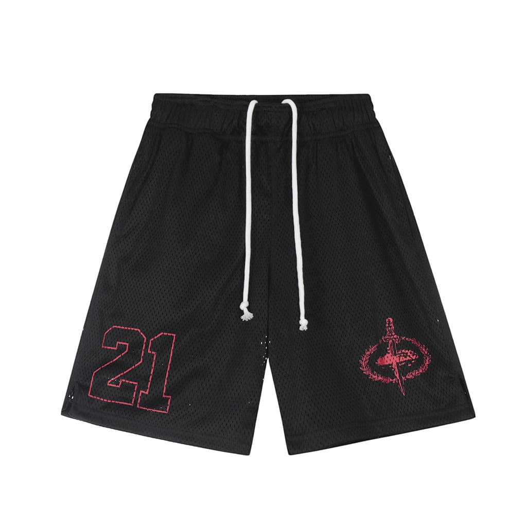 Shorts Casuais Estilo Masculino , Retrô Respirável Com Corda De Tração , Calças De Cinco Quartos , Pernas Largas , Solto