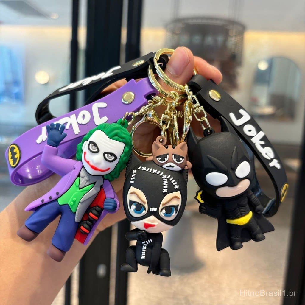 Pingente de Boneco da Mulher-Gato do Super-Herói, Joker, para Chaveiro de Carro