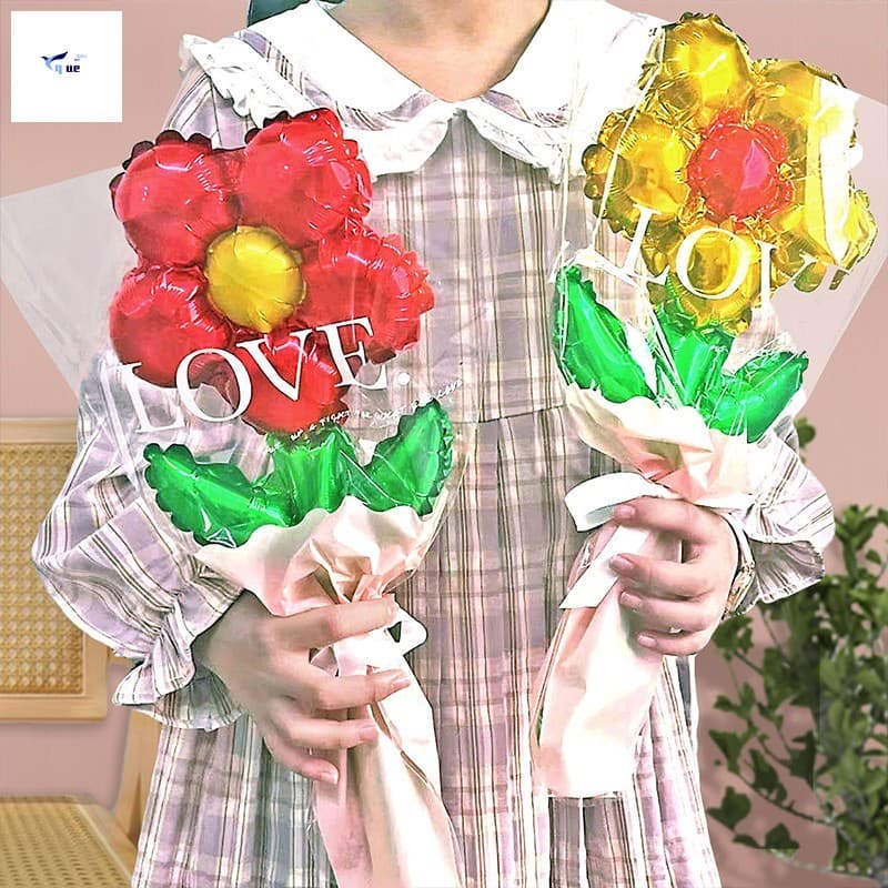 5pcs Balões De Folha De Flor De Cinco Pétalas Para Decoração De Festa De Aniversário De Casamento
