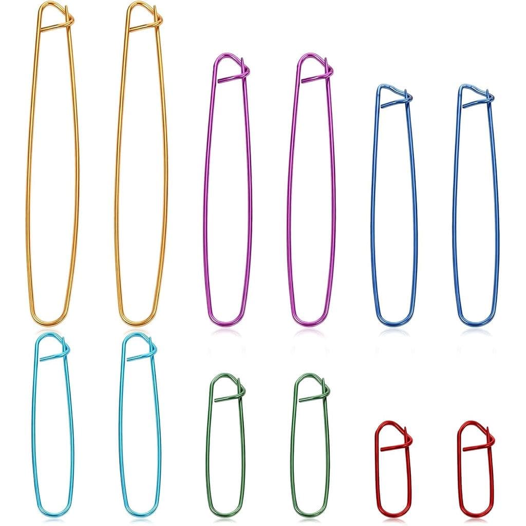 Marcadores de Ponto para Tricô, 12 Peças de Marcadores de Ponto para Tricô, 6 Tamanhos com Código de Cores para Suéteres