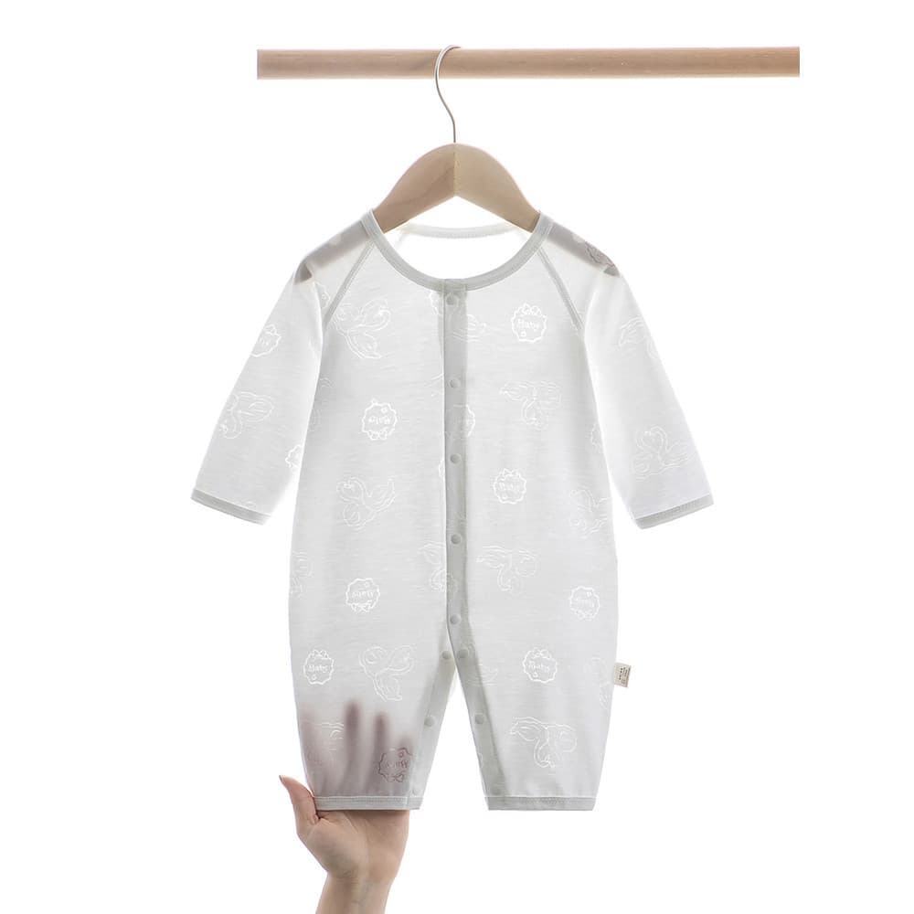 Bebê de manga comprida verão fino macacão recém-nascido roupas da criança macacão respirável verão ar condicionado roupa