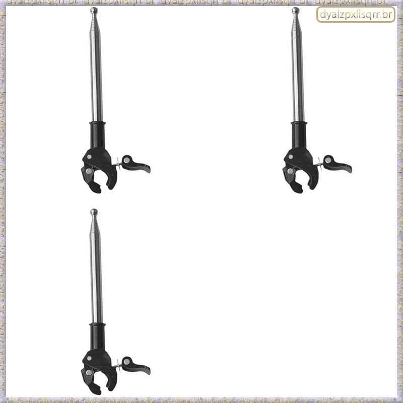 [Fsp] 3pcs 1.2M Pólo De Bandeira Telescópico Aço Inoxidável Acenando Mastro Suporte De Carro Para , Caminhão , Barco , V