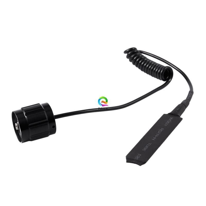 Interruptor de Pressão Remoto para Lanterna WF-501B – Controle Tático Preto