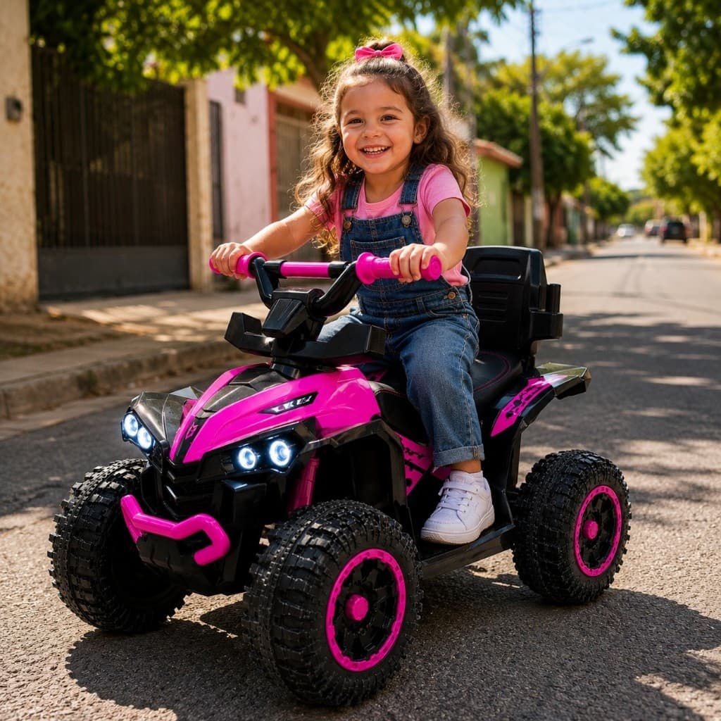 Quadriciclo Elétrico Infantil Luz Som Acelerador Andador Veiculo Passeio Criança Presente