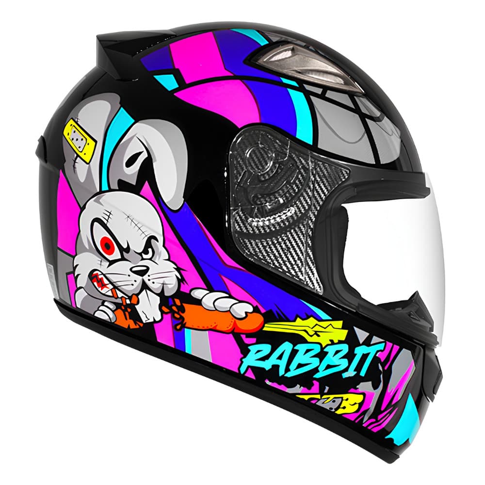 Capacete Moto Ebf New Spark Rabbit Viseira Cristal Antirrisco Antirreflexo