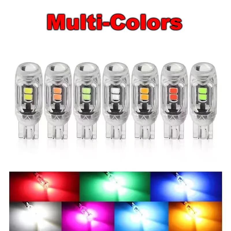 10 Pçs Flash Strobe T10-2835-5SMD W5W Lâmpada Led12v 6500K Interior Do Carro Cúpula Mapa Tronco Placa De Licença Cunha L
