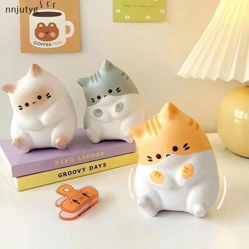Novo Gato Alívio Do Estresse Brinquedo Espremer Bola Antiestresse Ornamentos De Mesa Dos Desenhos Animados