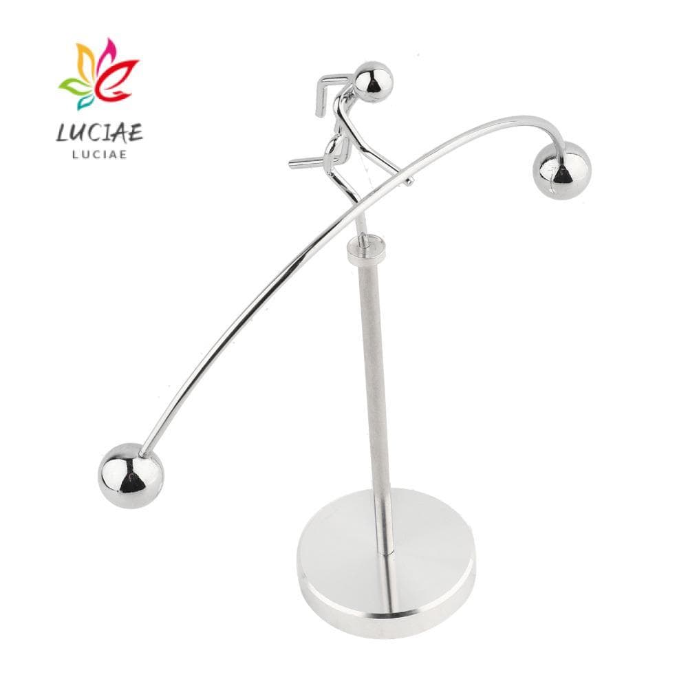 LUCIAE 3 Peças De Escultura De Arte Cinética , Equilíbrio De Metal Dinâmico , Pêndulo De Balanço De Ferro