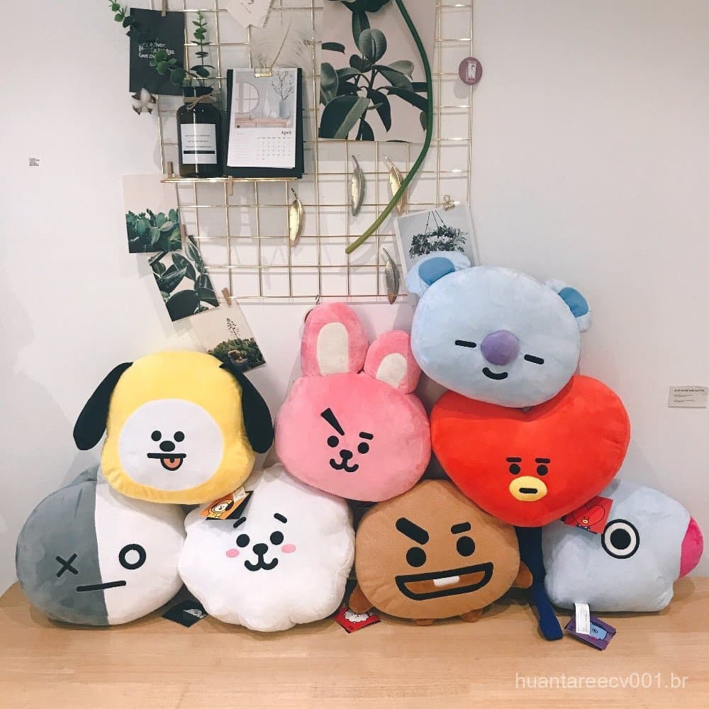 Almofada BTS de 35cm, almofada de pelúcia Bt21TATA BTA, almofada para sofá, decoração de casa, presente, brinquedo TPLS