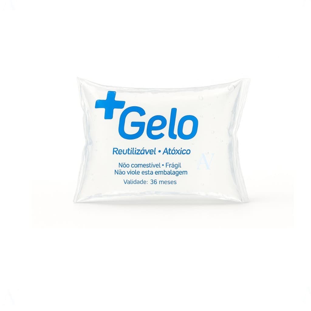 Gelo Gel Artificial Reutilizável Flexível Kit 6 Unidades