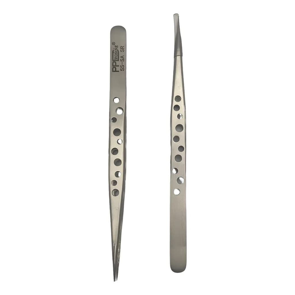 Pinça Inox Antiestática Profissional Ss-sa P/ Placas Celular