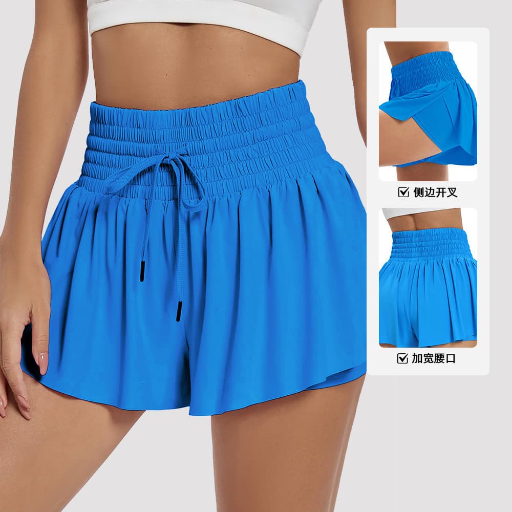 Saia de tênis de cintura alta feminina Anti-reflexo ao ar livre Culottes de secagem rápida respirável abdômen-estreito c