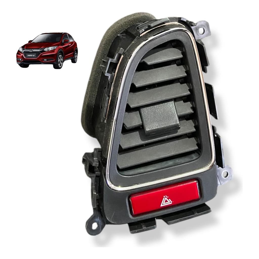 Difusor De Ar Central C/ Botão Pisca Alerta Honda Hrv 2016