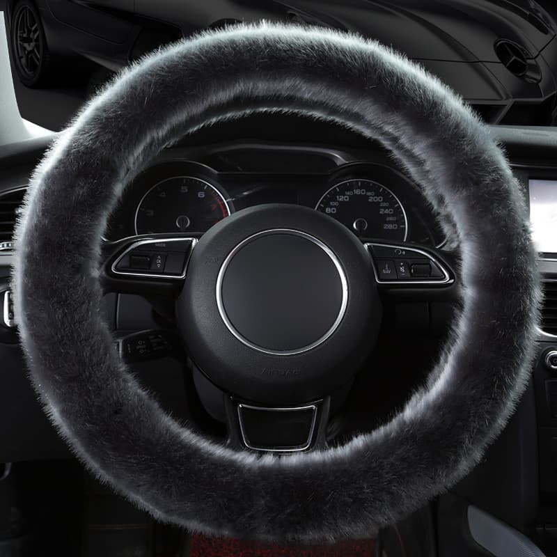 Acessórios automotivos quentes, capas de volante para todas as estações para homens e mulheres, capas universais de pelú