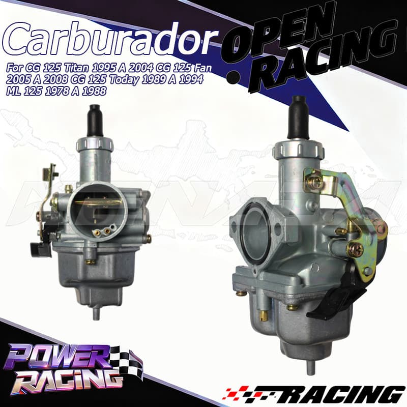 Carburador de Moto PZ26 para  CG 125 1978-2008 Reposição Afogador Manual Partida Fácil Uso Diário