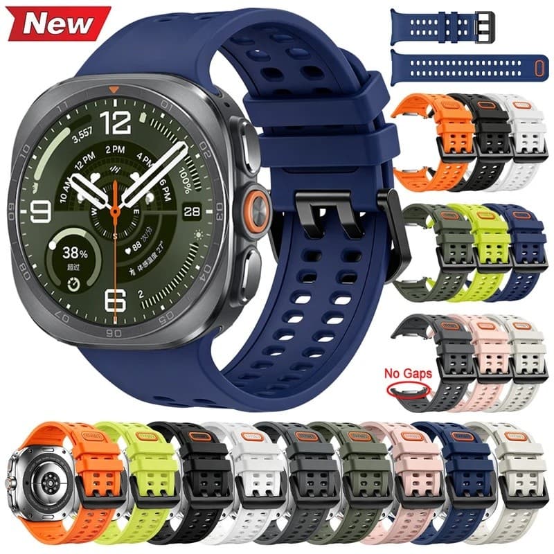 Banda Respirável Para Galaxy Watch Ultra 2 47mm Esportes Pulseira De Silicone 2026 Acessórios