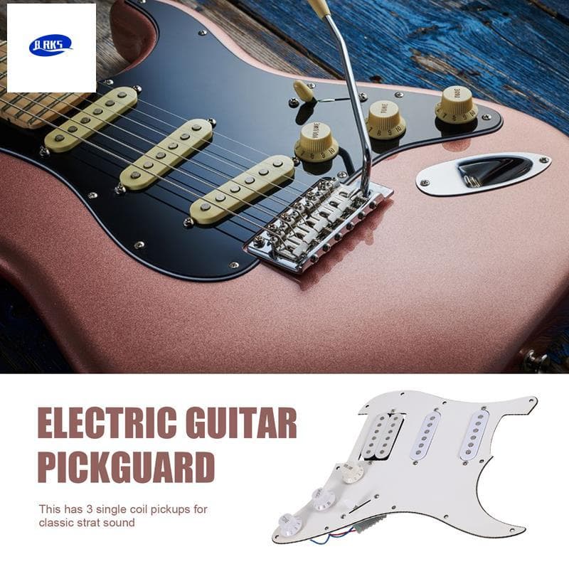 Captadores Pickguard De Guitarra Elétrica Carregados Pré-Fiados Conjunto De Placa De Arranhões 11 Buracos SSH Branco jim