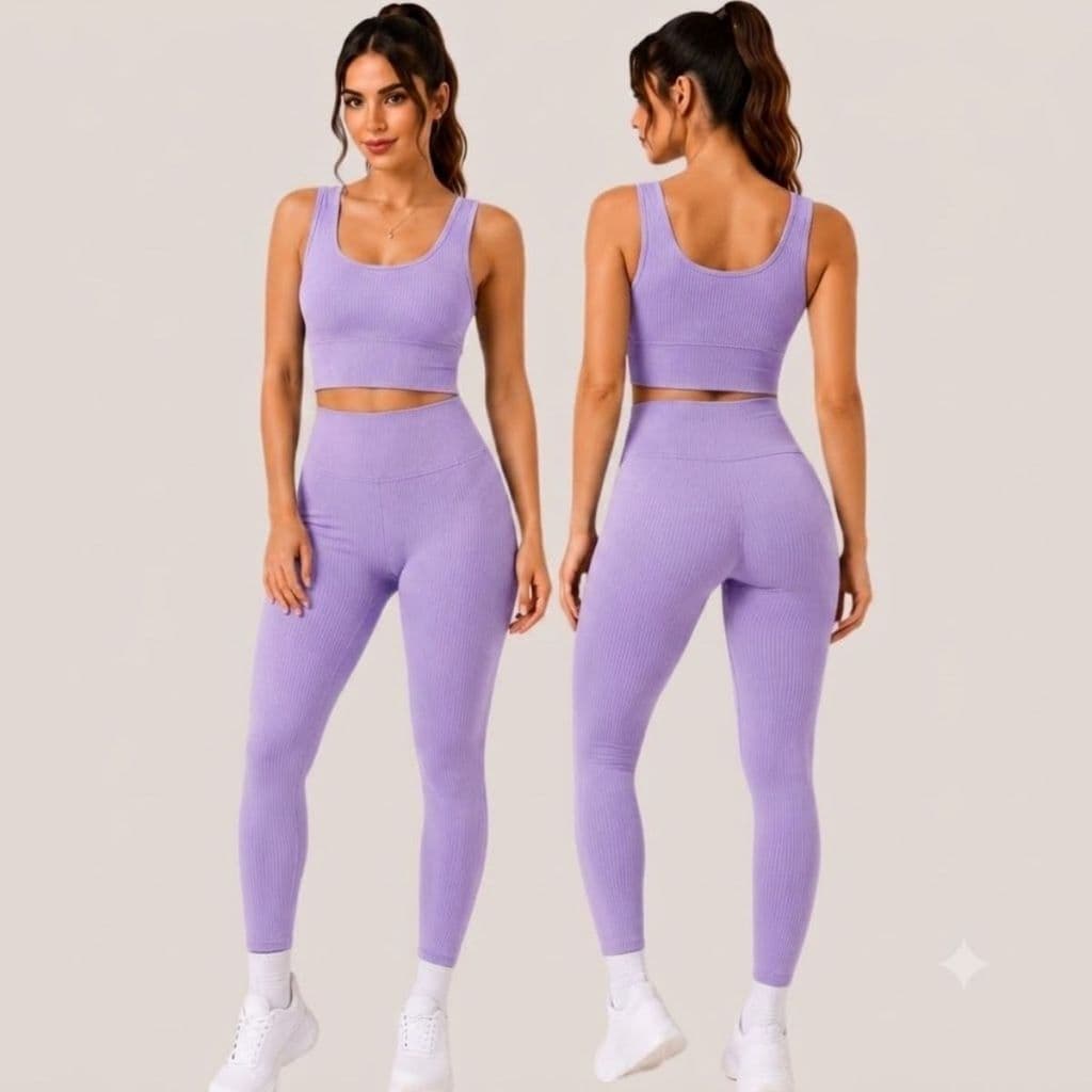 Conjunto Top + Calça canelada Finess