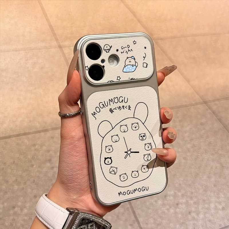 Despertador urso adequado para Apple 17promax caso de telefone 16pro novo estilo 15promax resistente a choques 14pro Pre