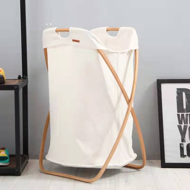 Cesto de roupas sujas estilo japonês Yi Cesto dobrável para armazenamento de roupas sujas Banheiro doméstico Cesto de ro