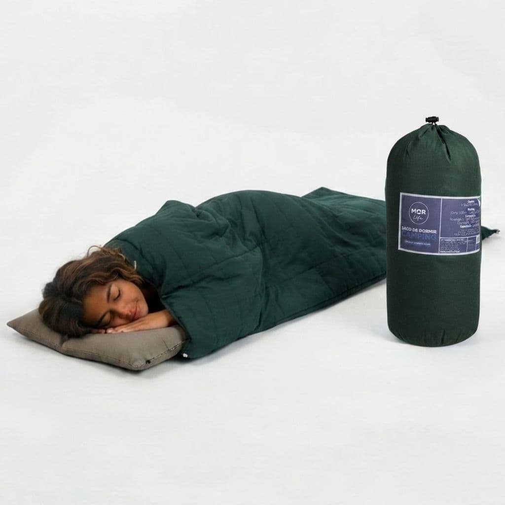 Saco De Dormir MOR Solteiro Colchonete Viagem Proteção Térmica Até 6°C Acampamento Compacto