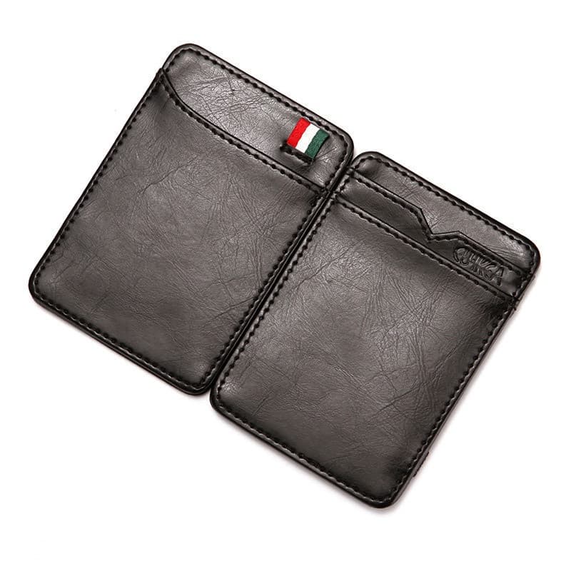 Carteira Mágica Criativa Porta-cartões Masculino PU Bolsa de Moedas