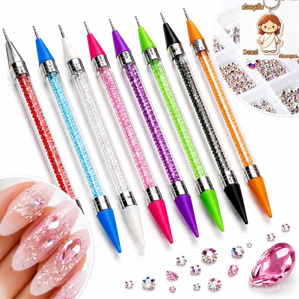 Caneta Pega Strass Pedraria Caviar Joias De Unhas Manicure